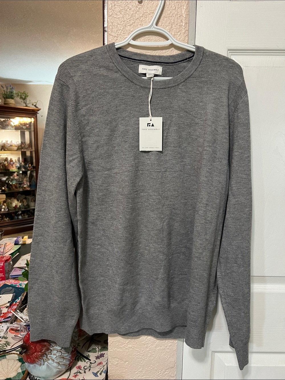 New FREE ASSEMBLY large Crewneck Sweater - Gray